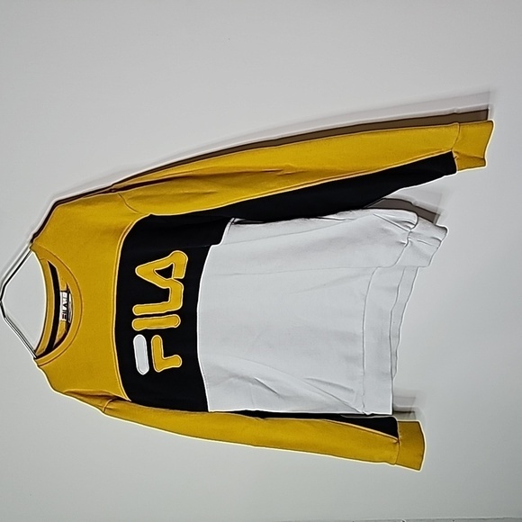 Fila medium gold and white long sleeve sweater - Picture 2 of 7